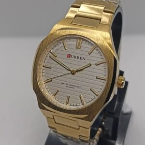 CURREN M8456 DORE FOND BLANC