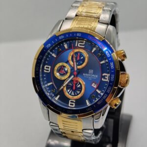 NAVIFORCE 2401 ARGENTÉ ET DORÉ FOND BLEU